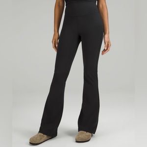 Lululemon Groove Super-High-Rise Flared Pant Nulu size 6 in the color black